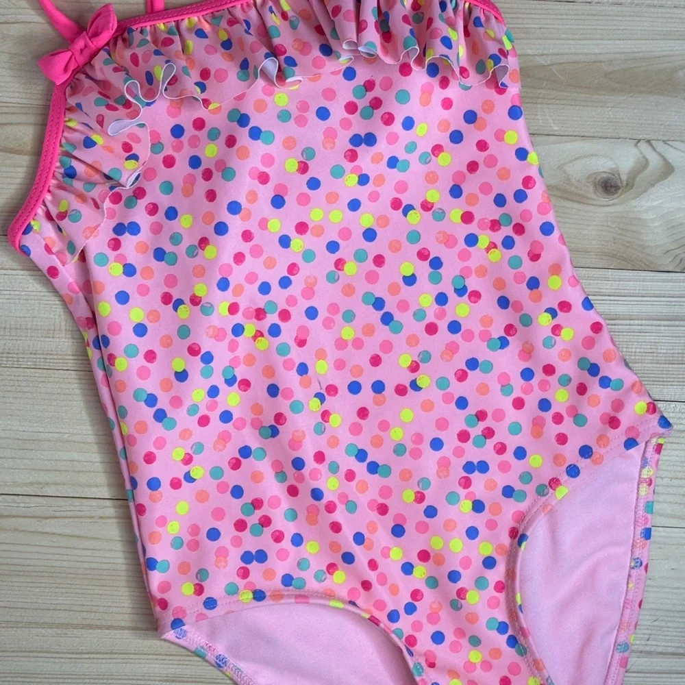 H&M Colorful Polka Dot Kids Swimsuit. Great Condition. Size 2/4 Years